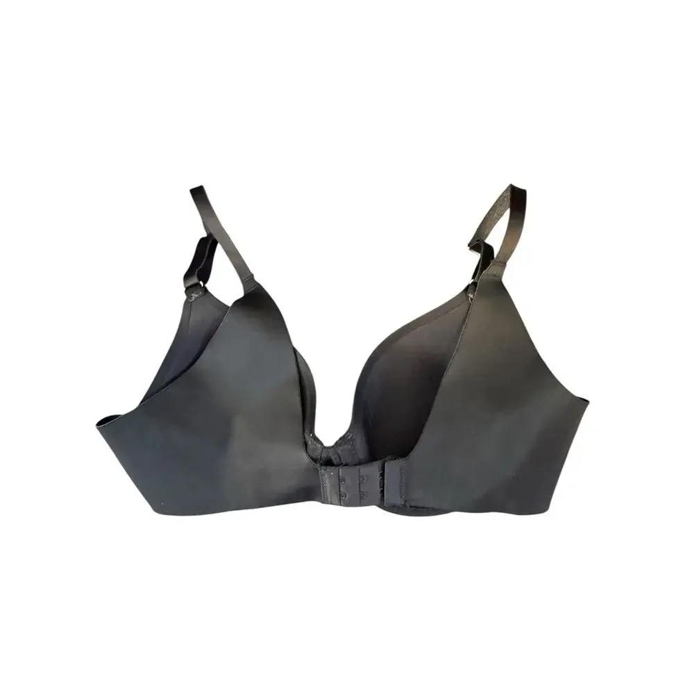 Soma 34B Black Vanishing Back Full Coverage T Shirt Bra Seamless